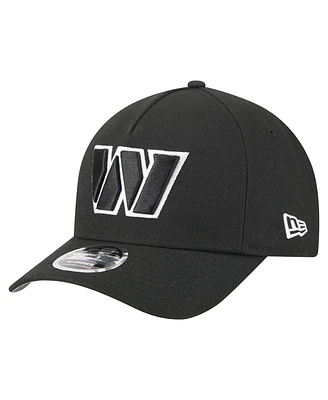 New Era Men's Black Washington Commanders Team Collection 9FORTY M-Crown A-Frame Adjustable Hat