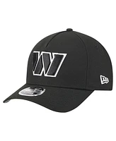 New Era Men's Black Washington Commanders Team Collection 9FORTY M-Crown A-Frame Adjustable Hat