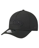 New Era Men's Black Seattle Seahawks Team Collection 9FORTY M-Crown A-Frame Adjustable Hat