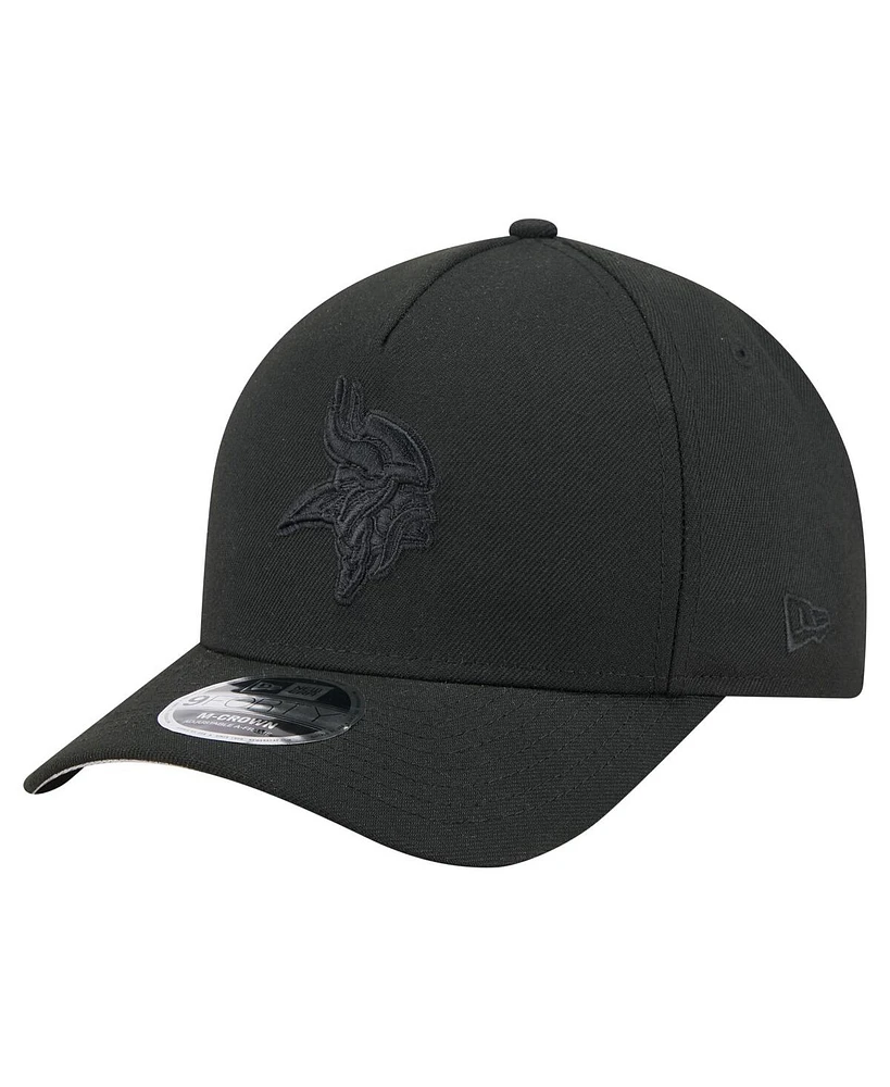 New Era Men's Black Minnesota Vikings Team Collection 9FORTY M-Crown A-Frame Adjustable Hat