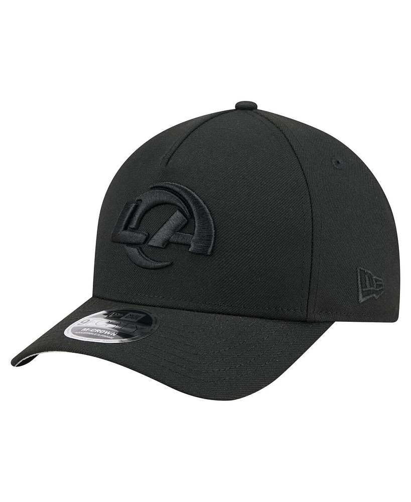 New Era Men's Black Los Angeles Rams Team Collection 9FORTY M-Crown A-Frame Adjustable Hat