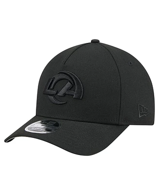 New Era Men's Black Los Angeles Rams Team Collection 9FORTY M-Crown A-Frame Adjustable Hat