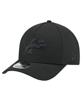 New Era Men's Black Detroit Lions Team Collection 9FORTY M-Crown A-Frame Adjustable Hat