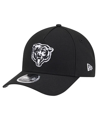 New Era Men's Black Chicago Bears Team Collection 9FORTY M-Crown A-Frame Adjustable Hat