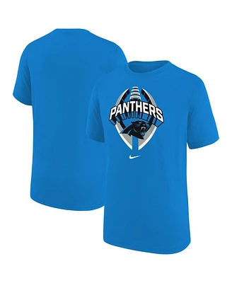 Nike Big Boys and Girls Blue Carolina Panthers Icon Legend T-Shirt