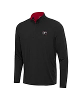Antigua Men's Black Georgia Bulldogs Content Quarter-Zip Pullover Sweatshirt