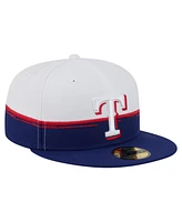 New Era Men's Royal/White Texas Rangers Paint Stroke 59FIFTY Fitted Hat