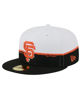 New Era Men's Black/White San Francisco Giants Paint Stroke 59FIFTY Fitted Hat