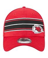 New Era Men's Red Kansas City Chiefs Stripes 39THIRTY Flex Hat