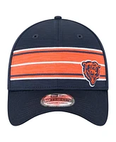 New Era Men's Navy Chicago Bears Stripes 39THIRTY Flex Hat