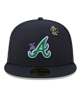 New Era Men's Navy Atlanta Braves 2025 Big League Chew 59FIFTY Fitted Hat