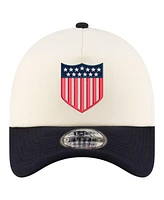 New Era Men's Cream Usmnt 1913 Retro Foam 9FORTY Adjustable Hat