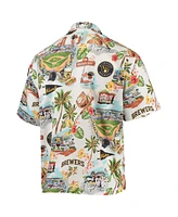 Reyn Spooner Men's White Milwaukee Brewers Scenic Button-Up Shirt
