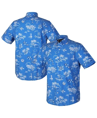 Reyn Spooner Men's Blue Detroit Lions Throwback Kekai Performance Button-Down Shirt