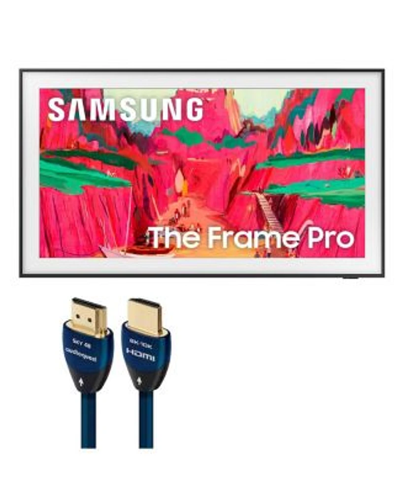 Samsung LS03FAW Inch 4K The Frame Pro Tv with AudioQuest Sky 3m Hdmi Cable