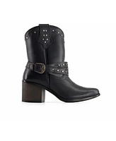 Forastero Women's Western Leather Boots with Buckle