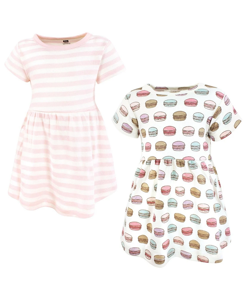 Hudson Baby Girls Cotton Dresses, Macarons