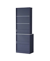 Streamdale Furniture Kitchen Pantry Cabinet Faux Marble Top