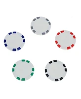 We Games 8 Stripe Clay Poker Chips, 11.5 Gram, Set of 25