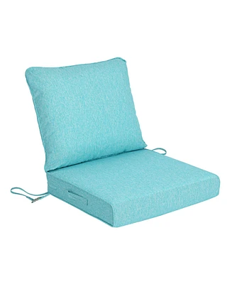 Aoodor 21x21 Inch Outdoor Deep Seat Cushion Set with Adjustable Straps and Waterproof