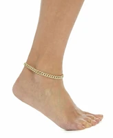 Adornia 14k Gold Plated Crystal Curb Chain Anklet