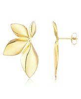 Adornia Gold Statement Flower Stud Earrings