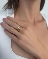 Adornia Gold Nail Double Wrap Ring