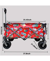 Streamdale FurnitureFolding Garden Cart Wagon - Red
