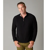 LuxLined Men's Itch-Free Cashmere Quarter-Zip Sweater with Soft Inner Lining
