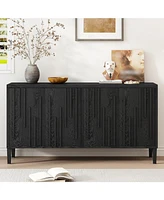 Streamdale Furniture 59.8" 4-Door Sideboard - Farmhouse Buffet/Tv Stand
