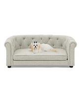 Beige Linen Pet Sofa