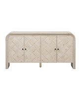 Streamdale Furniture Woven Wood Slat Door Sideboard
