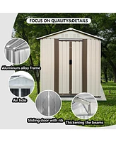 Streamdale Furniture Outdoor Storage Garden Shed 5FTx3FT Apex Roof White
