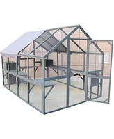 Streamdale Furniture Cat Run Outdoor Catio 110 Inch
