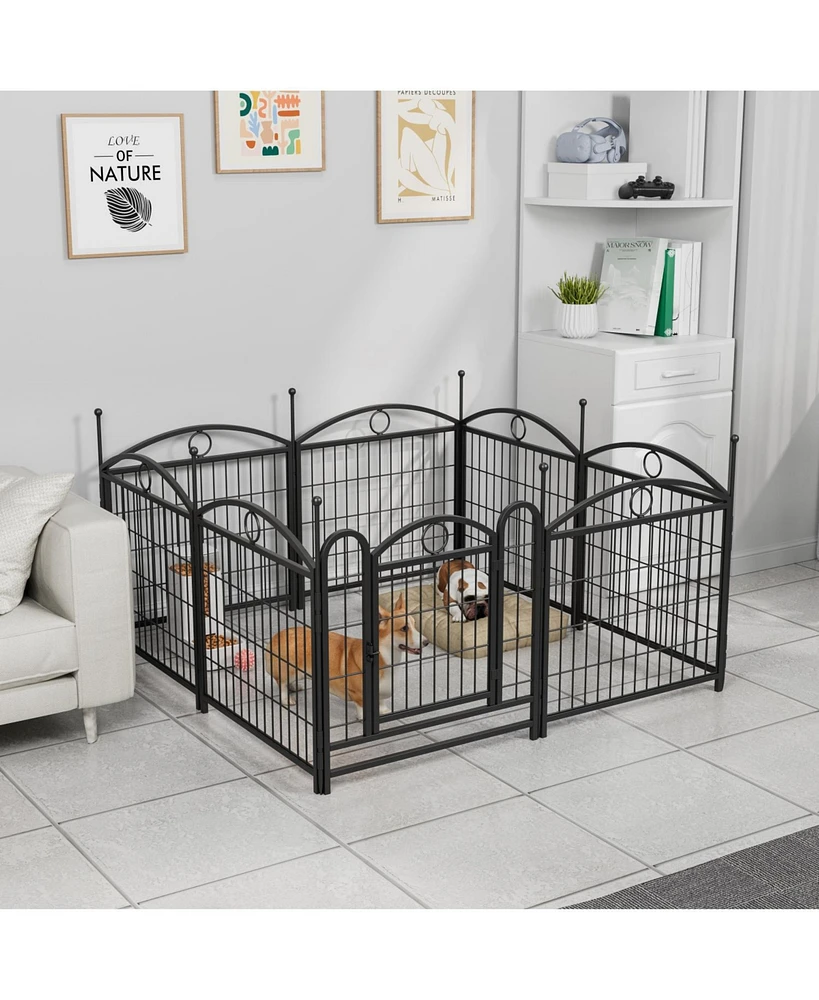 Dog Playpen 24" 8 Panel Metal Pet Fence