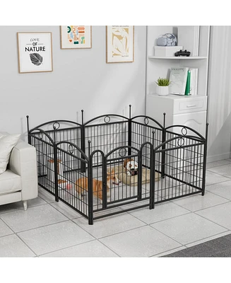 Dog Playpen 24" 8 Panel Metal Pet Fence