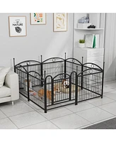 Dog Playpen 24" 8 Panel Metal Pet Fence