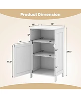 Volenca Bathroom Freestanding Adjustable Shelf Floor Storage Cabinet