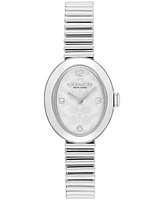 Coach Women's Sammy Silver Tone Stainless Steel Stretch Bracelet Watch, 22.5mm