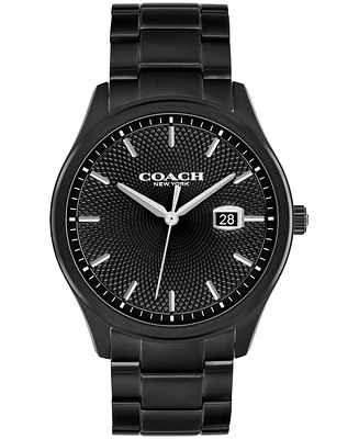 Coach Men's Oliver Black Ip Stainless Steel Bracelet Watch, 41mm