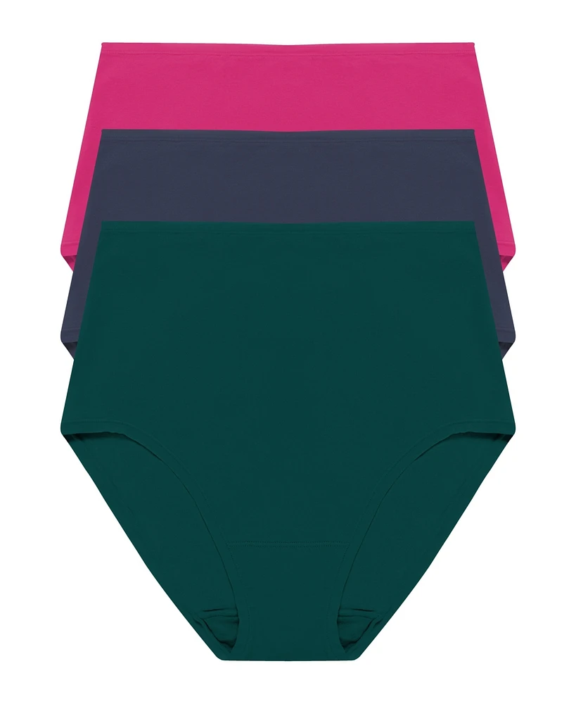 Natori Women's Bliss Cotton High Waist Brief 3 Pack