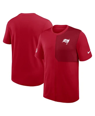 Nike Men's Red Tampa Bay Buccaneers Sideline Uv Performance Coach Shirt