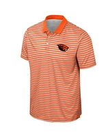 Colosseum Men's Orange Oregon State Beavers Striped Polo Shirt