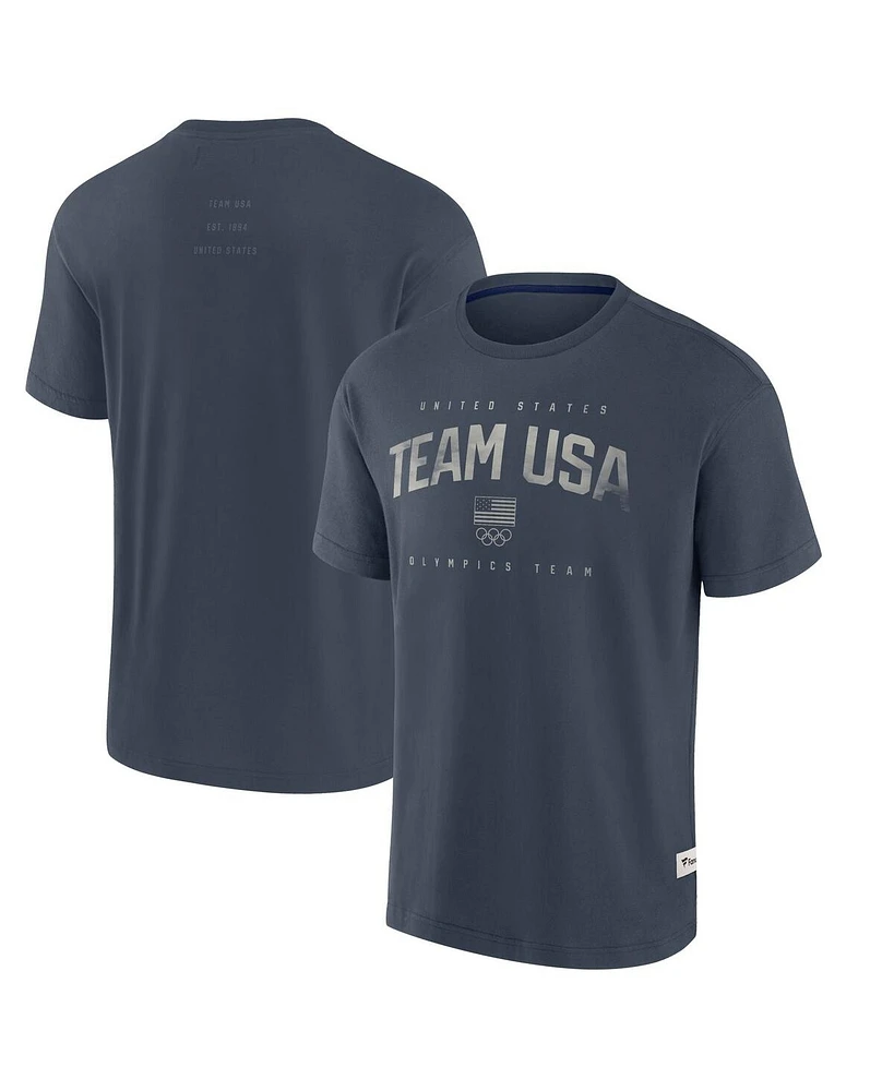 Fanatics Men's Navy Team Usa Elements Weathered Tonal Future Ground T-Shirt