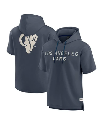 Fanatics Men's Navy Los Angeles Rams Elements Future Ground Lettering Short Sleeve Pullover Hoodie