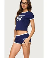 Edikted Womens Brooklyn Contrast T Shirt