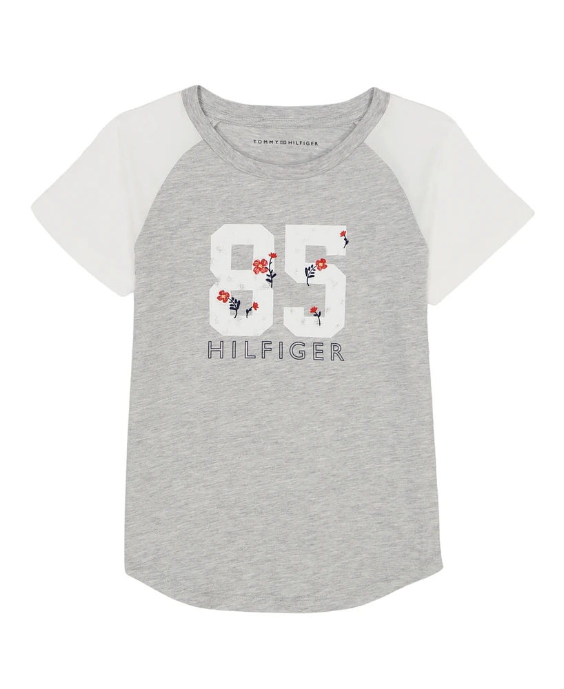 Tommy Hilfiger Big Girls Separates 85 Raglan Short Sleeve T-Shirt