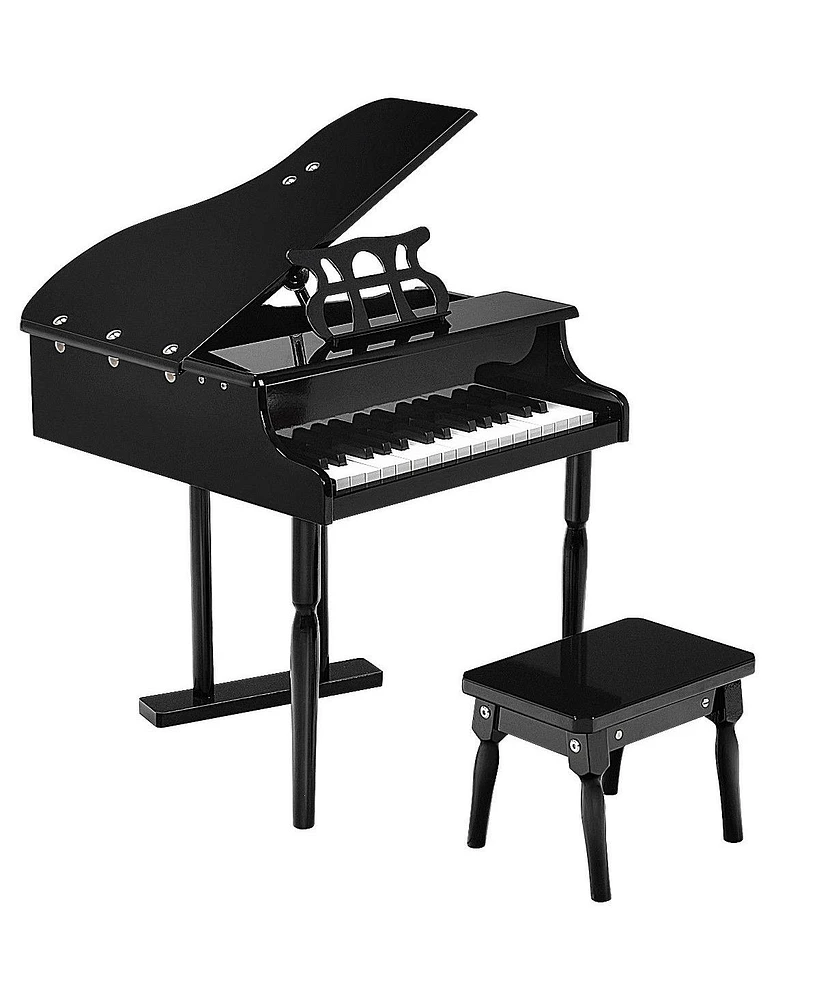 Mecale 30-Key Kids Piano Keyboard Toy with Bench Lid and Music Rack