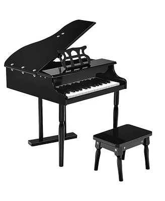 Mecale 30-Key Kids Piano Keyboard Toy with Bench Lid and Music Rack
