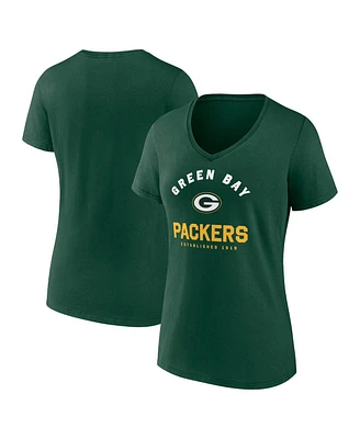 Logo Athletic Women's Green Bay Packers Unrivaled V-Neck T-Shirt
